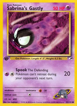 Sabrina's Gastly - 93/132 [Gym Heroes] 1st Edition