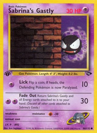 Sabrina's Gastly (96) - 96/132 [Gym Challenge] 1st Edition