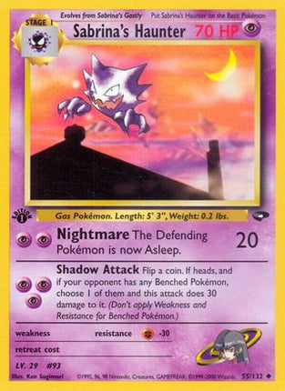 Sabrina's Haunter - 55/132 [Gym Challenge] 1st Edition