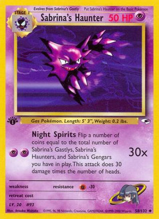 Sabrina's Haunter - 58/132 [Gym Heroes] 1st Edition