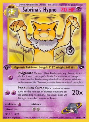 Sabrina's Hypno - 56/132 [Gym Challenge] 1st Edition