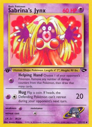 Sabrina's Jynx - 57/132 [Gym Challenge] 1st Edition