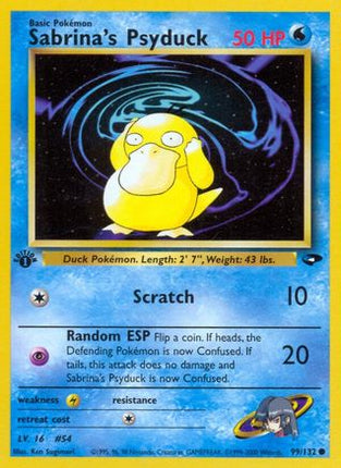 Sabrina's Psyduck - 99/132 [Gym Challenge] 1st Edition
