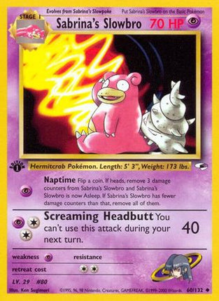 Sabrina's Slowbro - 60/132 [Gym Heroes] 1st Edition