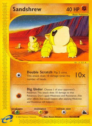 Sandshrew - 92/144 [Skyridge] Reverse Holofoil
