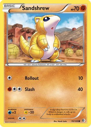 Sandshrew - 78/149 [Boundaries Crossed] Reverse Holofoil