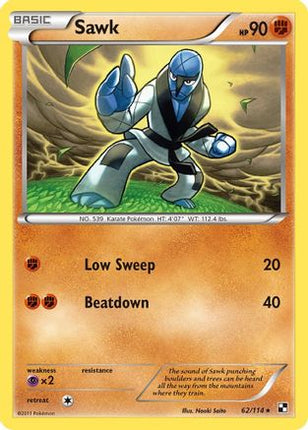 Sawk - 62/114 [Black and White] Reverse Holofoil