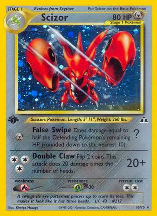 Scizor (10) - 10/75 [Neo Discovery] Unlimited Holofoil