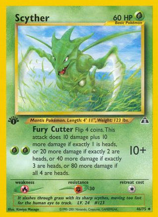 Scyther - 46/75 [Neo Discovery] 1st Edition