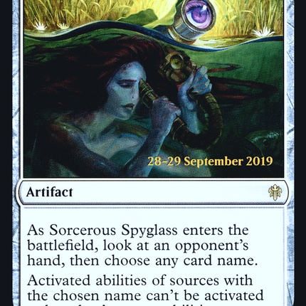 Sorcerous Spyglass [Throne of Eldraine Promos] Prerelease Foil
