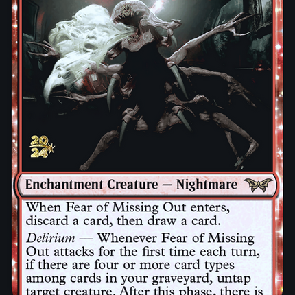 Fear of Missing Out [Duskmourn: House of Horror Promos] Prerelease Foil