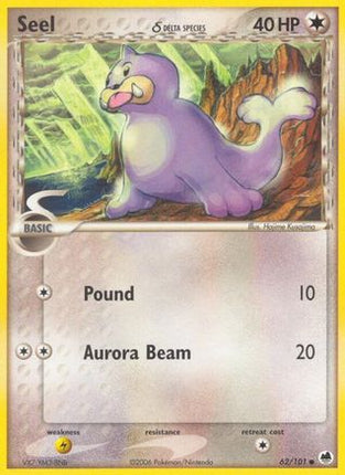 Seel (Delta Species) - 62/106 [Dragon Frontiers] Reverse Holofoil