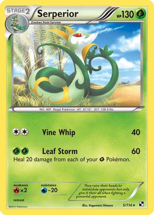 Serperior (5) - 5/114 [Black and White] Holofoil