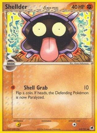 Shellder (Delta Species) - 63/106 [Dragon Frontiers]