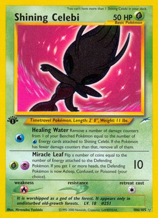Shining Celebi - 106/105 [Neo Destiny] 1st Edition Holofoil