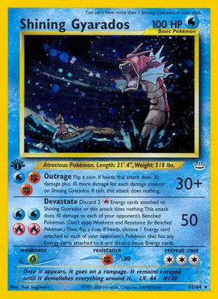 Shining Gyarados - 65/64 [Neo Revelation] 1st Edition Holofoil