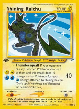 Shining Raichu - 111/105 [Neo Destiny] Unlimited Holofoil