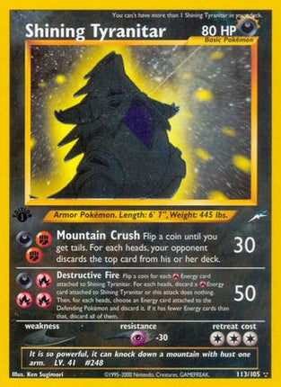 Shining Tyranitar - 113/105 [Neo Destiny] 1st Edition Holofoil