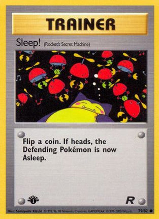 Sleep! (Rocket's Secret Machine) - 79/82 [Team Rocket] 1st Edition