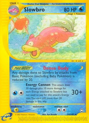 Slowbro - 33/147 [Aquapolis] Reverse Holofoil