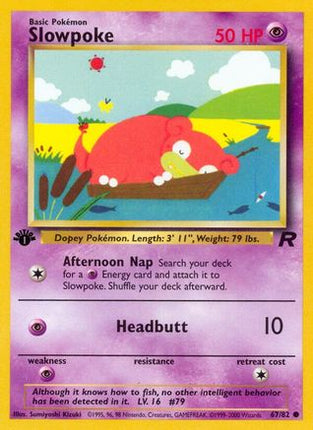 Slowpoke - 67/82 [Team Rocket] 1st Edition