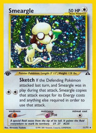 Smeargle (11) - 11/75 [Neo Discovery] 1st Edition Holofoil