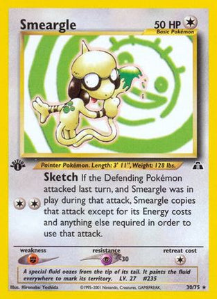 Smeargle (30) - 30/75 [Neo Discovery] 1st Edition