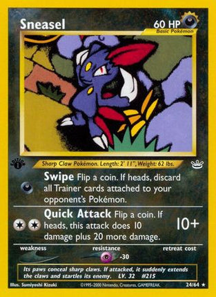 Sneasel - 24/64 [Neo Revelation] 1st Edition