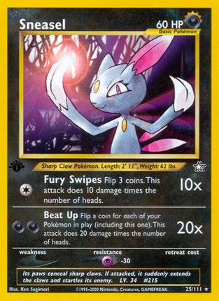 Sneasel - 25/111 [Neo Genesis] 1st Edition