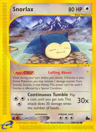 Snorlax - 100/144 [Skyridge] Reverse Holofoil