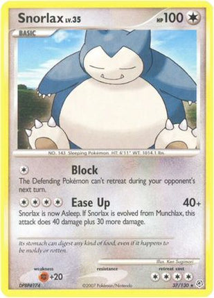Snorlax - 37/130 [Diamond and Pearl] Reverse Holofoil