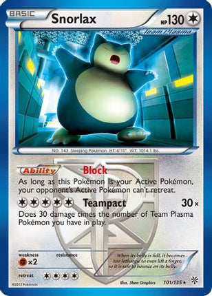 Snorlax (Team Plasma) - 101/108 [Plasma Storm] Reverse Holofoil