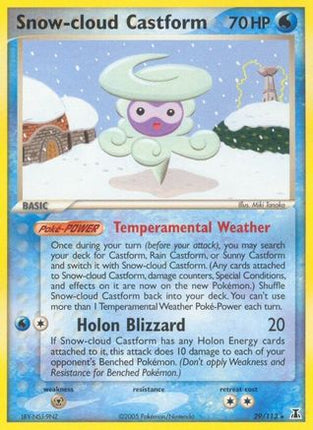 Snow-cloud Castform - 29/null [Delta Species] Reverse Holofoil