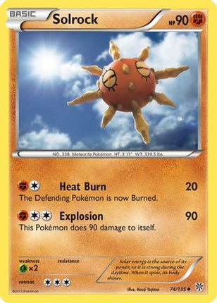 Solrock - 74/108 [Plasma Storm] Reverse Holofoil