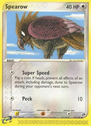 Spearow - 81/109 [Sandstorm] Reverse Holofoil