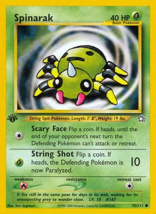 Spinarak - 75/111 [Neo Genesis] 1st Edition