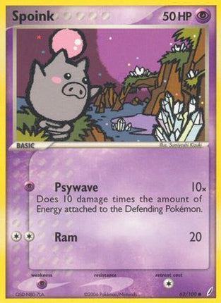 Spoink - 62/100 [Crystal Guardians] Reverse Holofoil