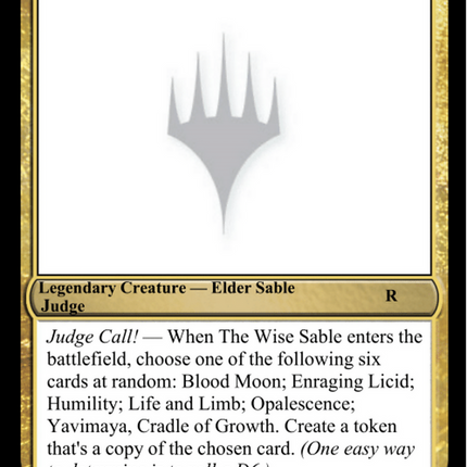 The Wise Sable [Unknown Event]