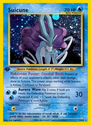 Suicune (14) - 14/64 [Neo Revelation] 1st Edition Holofoil