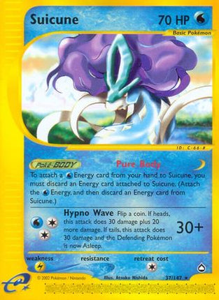 Suicune - 37/147 [Aquapolis] Reverse Holofoil