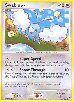 Swablu - 86/106 [Great Encounters] Reverse Holofoil
