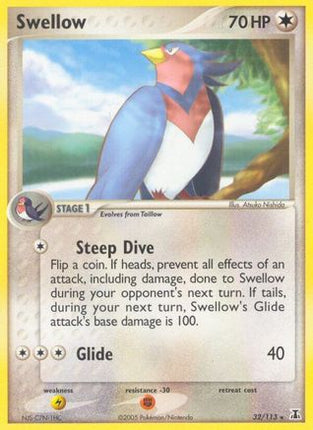 Swellow - 32/null [Delta Species] Reverse Holofoil