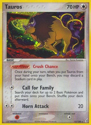 Tauros - 12/100 [Crystal Guardians] Reverse Holofoil