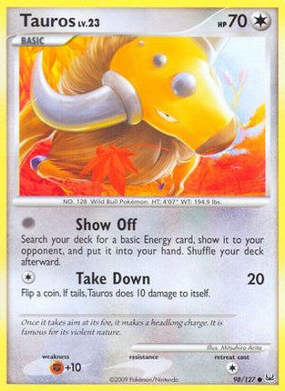 Tauros - 98/106 [Platinum] Reverse Holofoil