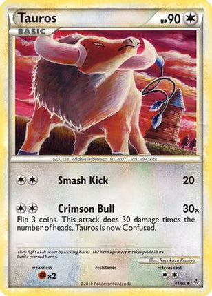 Tauros - 41/106 [Unleashed] Reverse Holofoil
