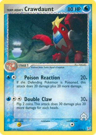 Team Aqua's Crawdaunt - 14/95 [Team Magma vs Team Aqua] Reverse Holofoil