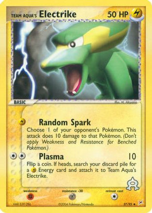 Team Aqua's Electrike - 27/95 [Team Magma vs Team Aqua] Reverse Holofoil