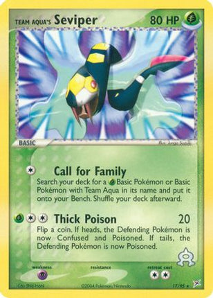 Team Aqua's Seviper - 17/97 [Team Magma vs Team Aqua] Reverse Holofoil