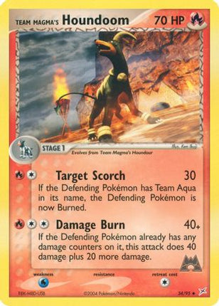 Team Magma's Houndoom - 34/95 [Team Magma vs Team Aqua] Reverse Holofoil
