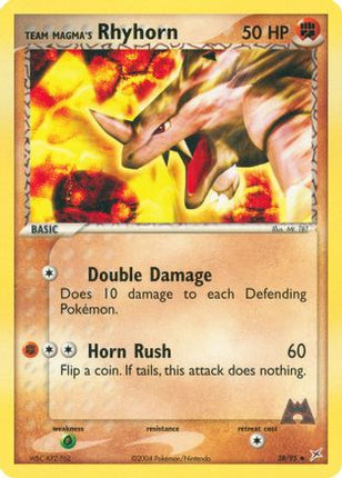 Team Magma's Rhyhorn - 38/95 [Team Magma vs Team Aqua] Reverse Holofoil